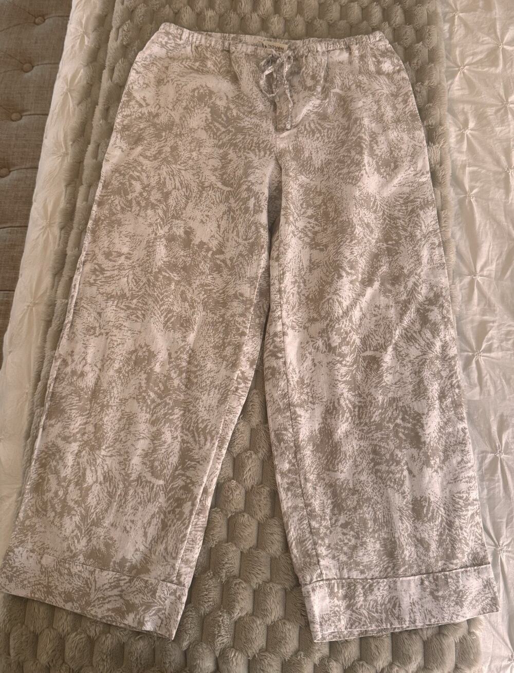 Haven Well Within Women's Floral Lounge Pants Linen/Cotton Blend Size XS